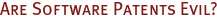 Are Software Patents Evil?